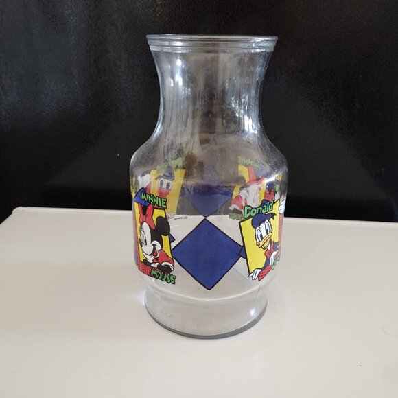 DISNEY JUICE CARAFE HAWKING GLASSWARE PITCHER MICKEY MOUSE - Picture 8 of 14